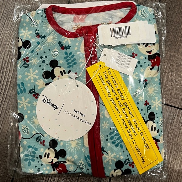 Little Sleepies One Pieces Little Sleepies Mickey Winter Wonderland 36 Poshmark
